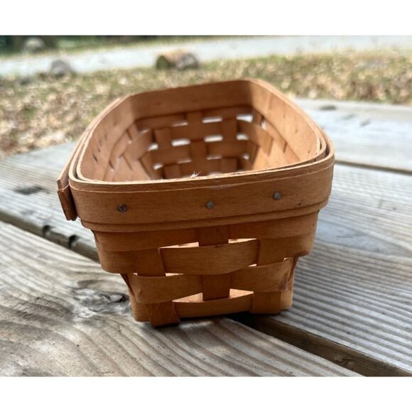 Longaberger 1994 Handwoven Basket Signed Rectangular Design - Picture 5 of 10
